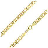 Stellari Sterling Silver with 18K Gold Plating Chain 7MM Double Link 20"